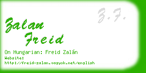 zalan freid business card